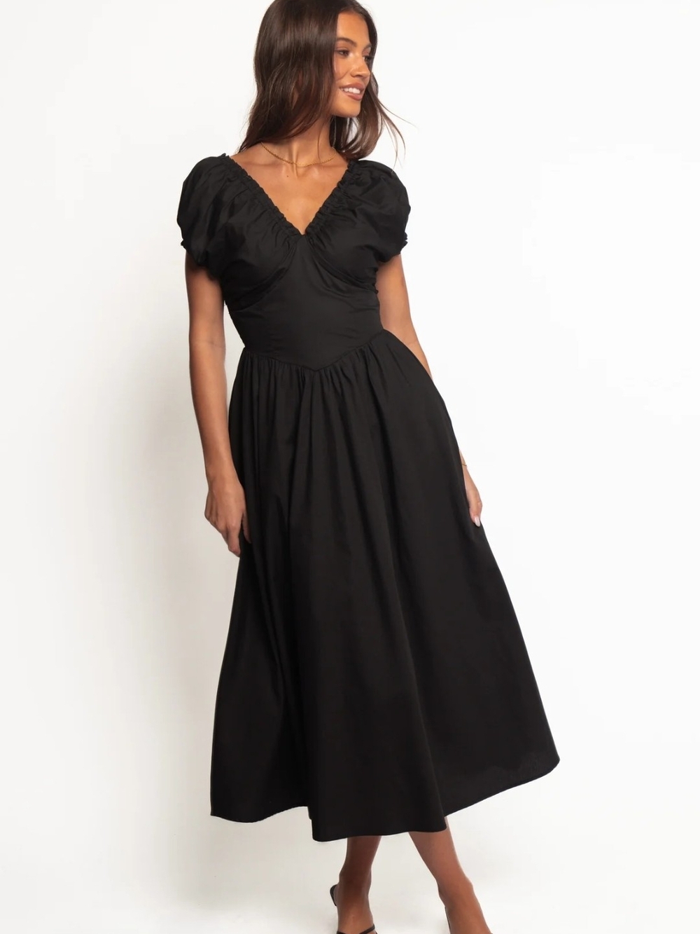Petal & Pup Larson V-Neck Midi Dress